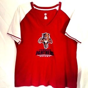 NHL Official Florida Panthers T-Shirt V-Nk Men 1X